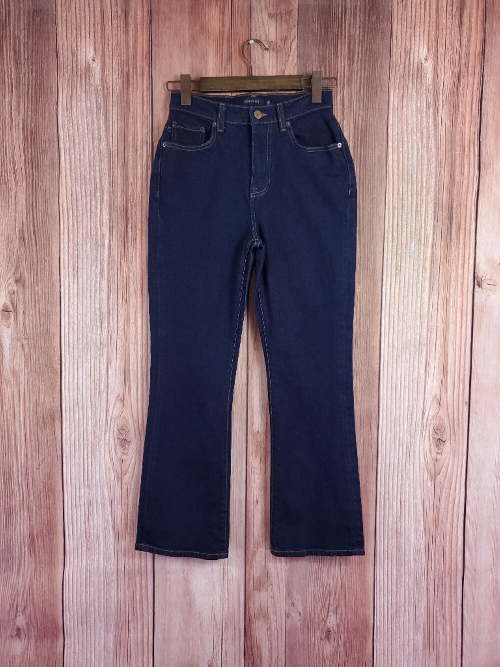 Johnny Was Marseille Baby Boot Jeans Womens 26 Cropped Mid Rise Boho Stretch